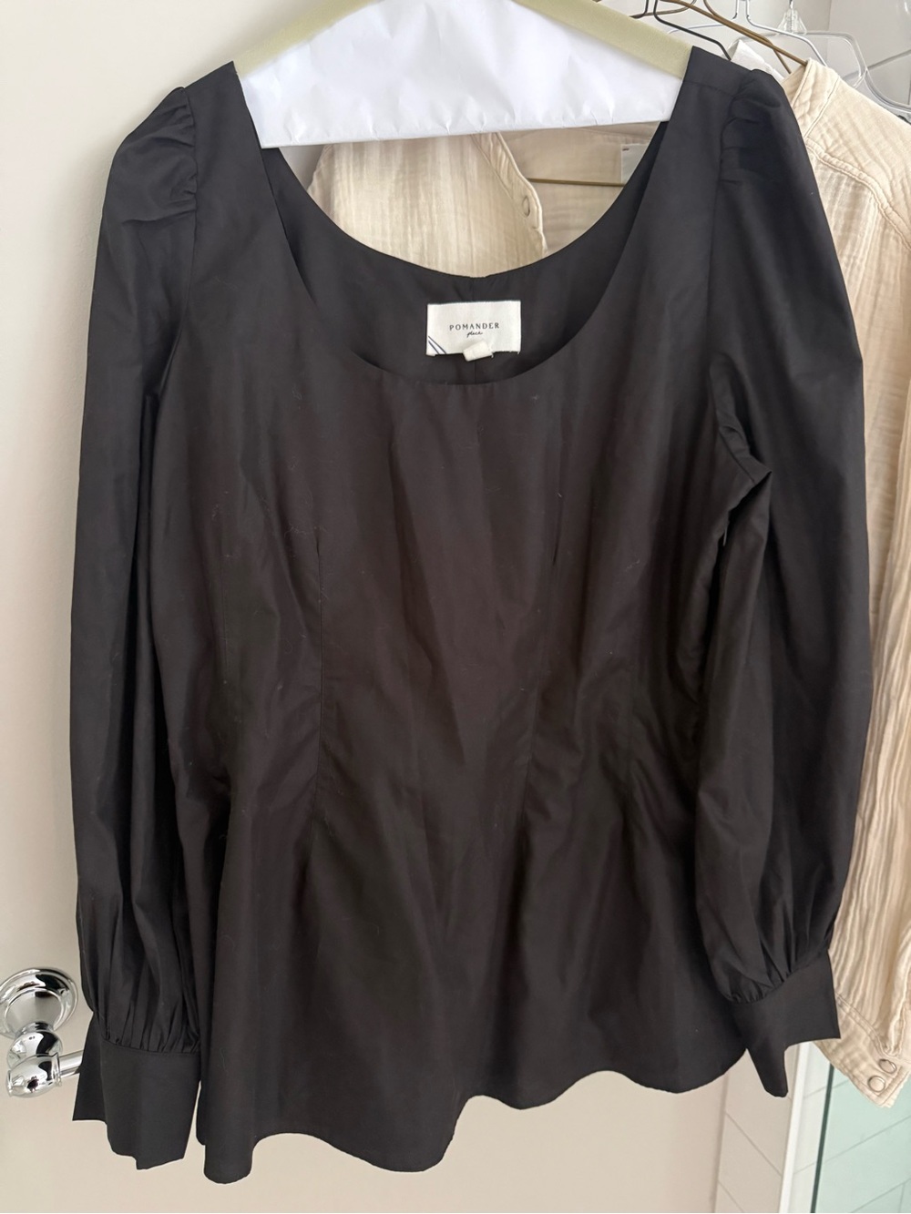 Pomander place Tuckernuck Black Long-Sleeve Scoop Neck Top